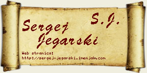 Sergej Jegarski vizit kartica